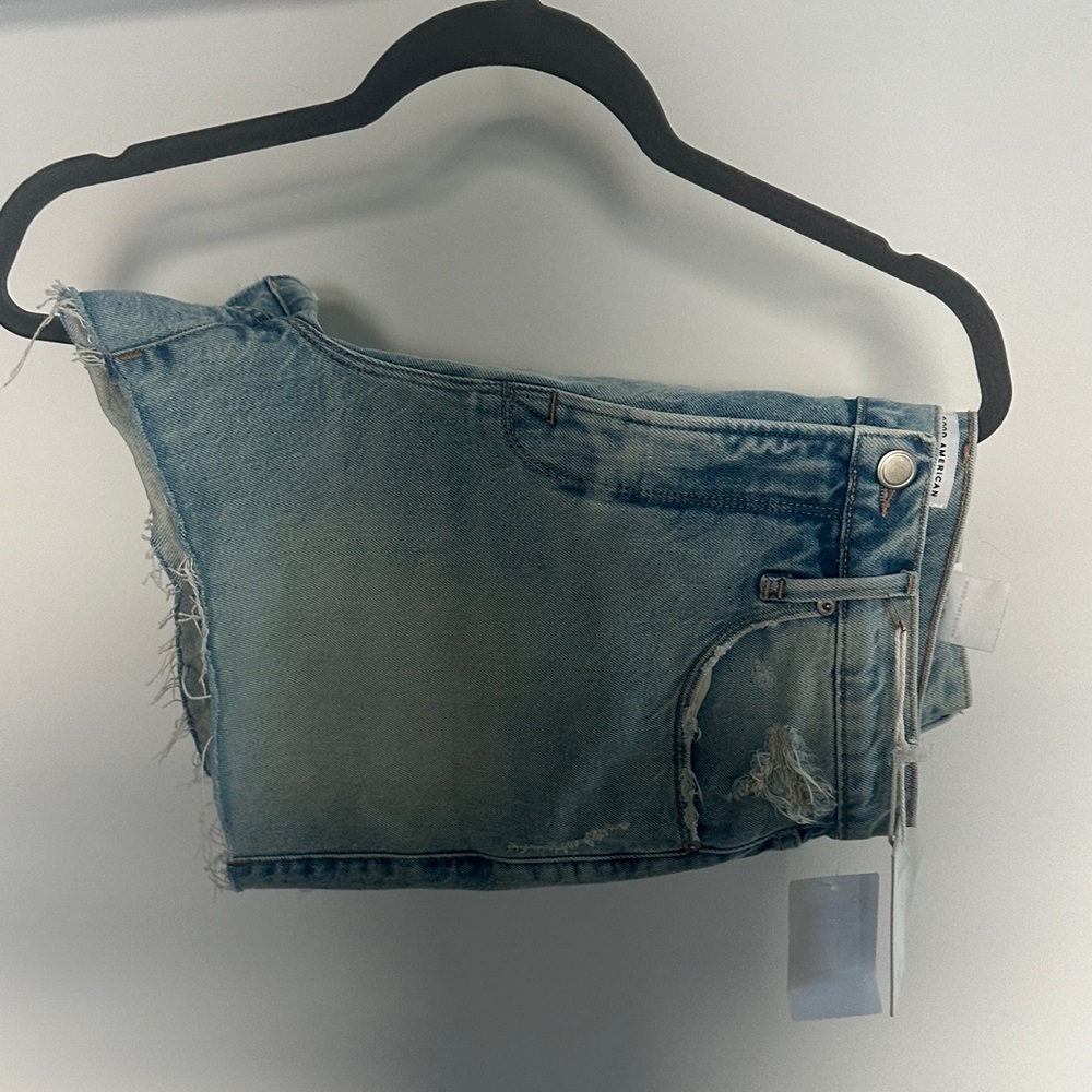 Good American Light Blue Denim Shorts